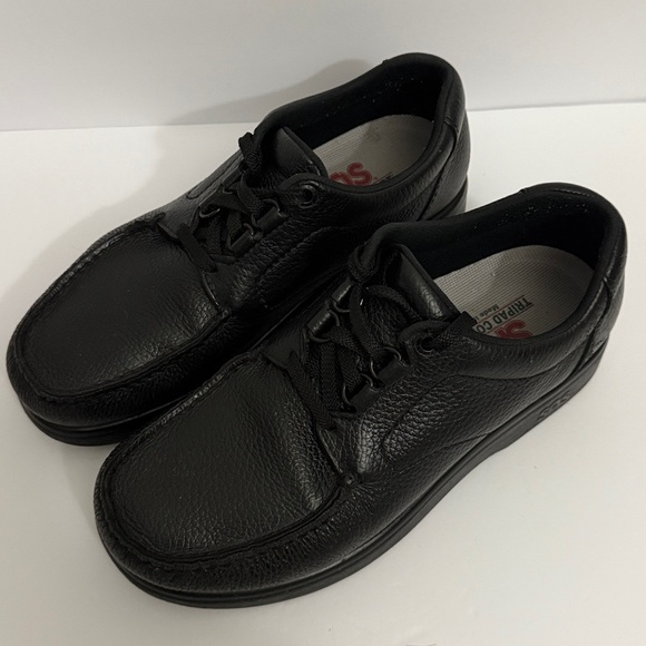 Men\'s SAS Black Leather Lace Up Shoes, Size 8.5 main image 2
